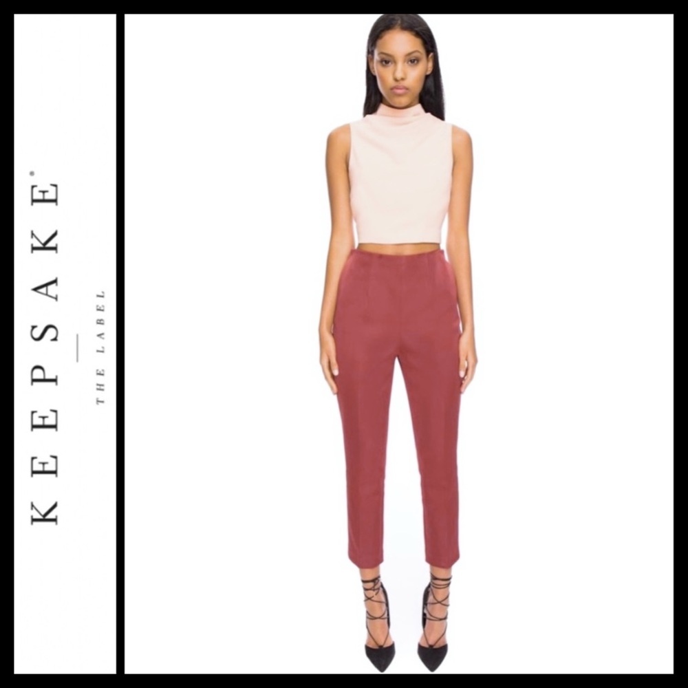 NWT Keepsake The Label Ankle Pant in Marsala